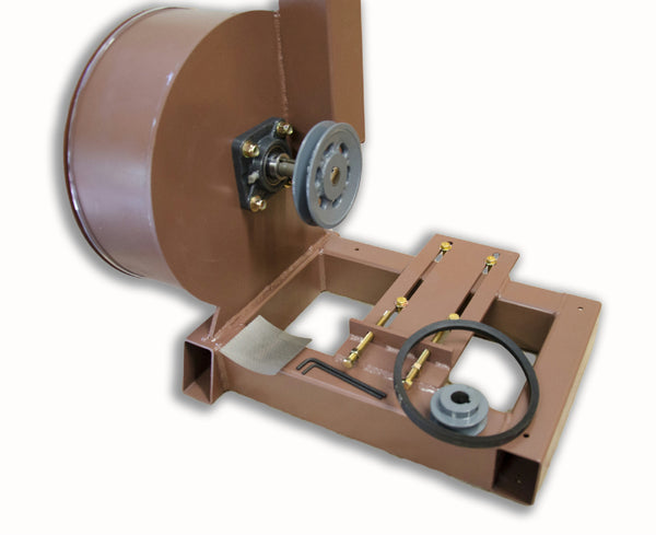 K & M Krusher - Rock/Ore Crusher 14" Drum 3" Infeed-Rockwell #58 Hammers Gas/No Motor W/ Legs