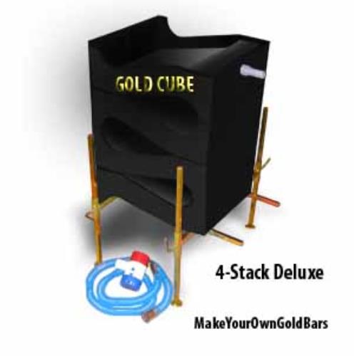 Gold Cube Deluxe 4-Stack Recovery System-Concentrator-Mining- Sands-Sluice Box