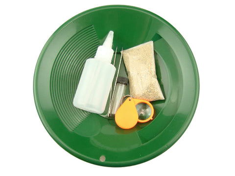 NEED A YELLOW FIX?  Try this "Gold Rush Mining Kit" Real PayDirt-Green Gold Pan Kit